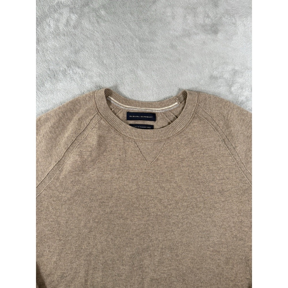 Banana‎ Republic Sweater Mens Small Brown Wool Blend Pullover - Picture 2 of 12